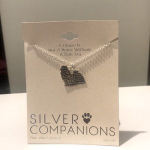 Shih Tzu NWT silver plated necklace